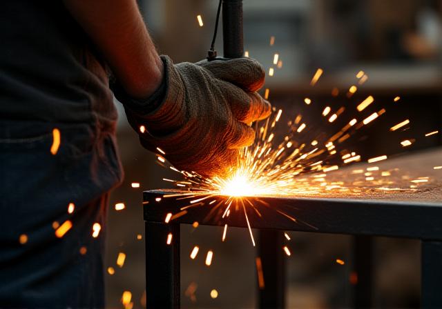 Dettaglio lavorazione artigianale del ferro